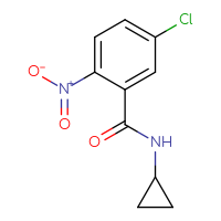 Chemical structure of 5-chloro-N-cyclopropyl-2-nitrobenzamide - CSSB00000155686