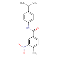 Chemical structure of 4-methyl-3-nitro-N-[4-(propan-2-yl)phenyl]benzamide - CSSB00046941946