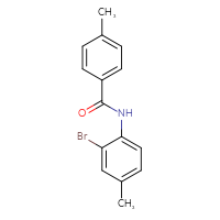 Chemical structure of N-(2-bromo-4-methylphenyl)-4-methylbenzamide - CSSB00000578787