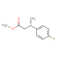 Chemical structure of methyl (3S)-3-(4-fluorophenyl)butanoate - CSSB15004064111