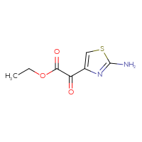 Chemical structure of ethyl 2-(2-amino-1,3-thiazol-4-yl)-2-oxoacetate - CSSB00000018918