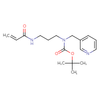 Chemical structure of tert-butyl N-[3-(prop-2-enamido)propyl]-N-[(pyridin-3-yl)methyl]carbamate - CSSB00037562949