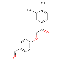 Chemical structure of 4-[2-(3,4-dimethylphenyl)-2-oxoethoxy]benzaldehyde - CSSB00000683590