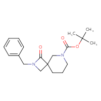 Chemical structure of tert-butyl 2-benzyl-1-oxo-2,6-diazaspiro[3.5]nonane-6-carboxylate - CSSB00010184992