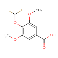Chemical structure of 4-(difluoromethoxy)-3,5-dimethoxybenzoic acid - CSSB00000345957