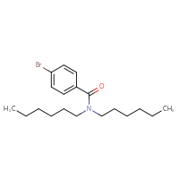 Chemical structure of 4-bromo-N,N-dihexylbenzamide - CSSB06476768090