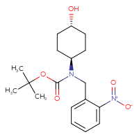 Chemical structure of tert-butyl N-[(2-nitrophenyl)methyl]-N-[(1r,4r)-4-hydroxycyclohexyl]carbamate - CSSB03496549718