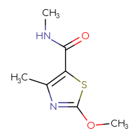 Chemical structure of 2-methoxy-N,4-dimethyl-1,3-thiazole-5-carboxamide - CSSB07126536265