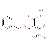 Chemical structure of methyl 6-(benzyloxy)-2,3-difluorobenzoate - CSSB00135415672