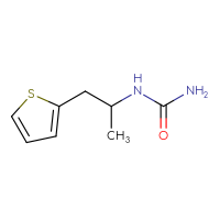 Chemical structure of [1-(thiophen-2-yl)propan-2-yl]urea - CSSB00011321444
