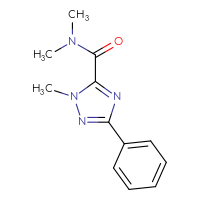 Chemical structure of N,N,1-trimethyl-3-phenyl-1H-1,2,4-triazole-5-carboxamide - CSSB02549613493