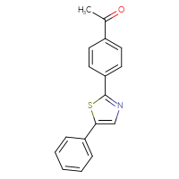 Chemical structure of 1-[4-(5-phenyl-1,3-thiazol-2-yl)phenyl]ethan-1-one - CSSB06714803195