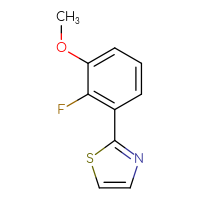 Chemical structure of 2-(2-fluoro-3-methoxyphenyl)-1,3-thiazole - CSSB00016020301