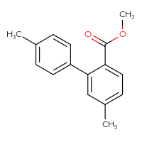 Chemical structure of methyl 4',5-dimethyl-[1,1'-biphenyl]-2-carboxylate - CSSB00020624790