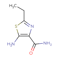 Chemical structure of 5-amino-2-ethyl-1,3-thiazole-4-carboxamide - CSSB02270738450