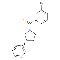 Chemical structure of (3R)-1-(3-bromobenzoyl)-3-phenylpyrrolidine - CSSB06469992857