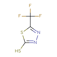 Chemical structure of 5-(trifluoromethyl)-1,3,4-thiadiazole-2-thiol - CSSB00000709224