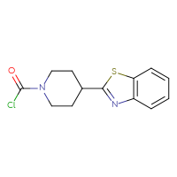 Chemical structure of 4-(1,3-benzothiazol-2-yl)piperidine-1-carbonyl chloride - CSSB21224773493
