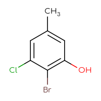 Chemical structure of 2-bromo-3-chloro-5-methylphenol - CSSB00020686441