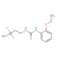 Chemical structure of 3-(3,3-difluorobutyl)-1-(2-ethoxyphenyl)thiourea - CSSB01898543041