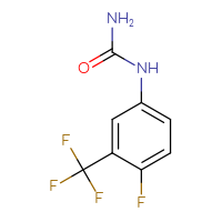 Chemical structure of [4-fluoro-3-(trifluoromethyl)phenyl]urea - CSSB00011432914