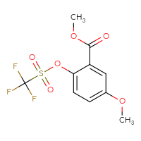 Chemical structure of methyl 5-methoxy-2-(trifluoromethanesulfonyloxy)benzoate - CSSB00039958666