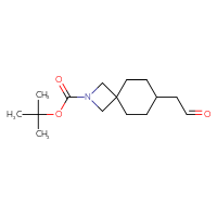 Chemical structure of tert-butyl 7-(2-oxoethyl)-2-azaspiro[3.5]nonane-2-carboxylate - CSSB20858590594