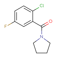 Chemical structure of 1-(2-chloro-5-fluorobenzoyl)pyrrolidine - CSSB00016579382