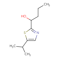 Chemical structure of 1-[5-(propan-2-yl)-1,3-thiazol-2-yl]butan-1-ol - CSSB20671871518