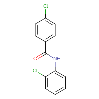 Chemical structure of 4-chloro-N-(2-chlorophenyl)benzamide - CSSB00027986342