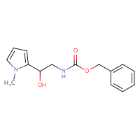 Chemical structure of benzyl N-[2-hydroxy-2-(1-methyl-1H-pyrrol-2-yl)ethyl]carbamate - CSSB00113611828