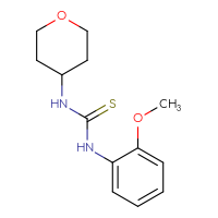 Chemical structure of 3-(2-methoxyphenyl)-1-(oxan-4-yl)thiourea - CSSB02005176331