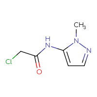 Chemical structure of 2-chloro-N-(1-methyl-1H-pyrazol-5-yl)acetamide - CSSB00011554444