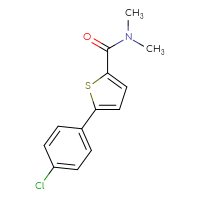 Chemical structure of 5-(4-chlorophenyl)-N,N-dimethylthiophene-2-carboxamide - CSSB00103391982