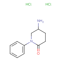 Chemical structure of 5-amino-1-phenylpiperidin-2-one dihydrochloride - CSSB00161115336