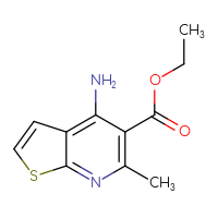 Chemical structure of ethyl 4-amino-6-methylthieno[2,3-b]pyridine-5-carboxylate - CSSB00010381811