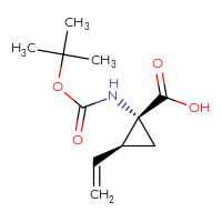 Chemical structure of (1R,2S)-1-{[(tert-butoxy)carbonyl]amino}-2-ethenylcyclopropane-1-carboxylic acid - CSSB00015626553