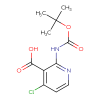 Chemical structure of 2-{[(tert-butoxy)carbonyl]amino}-4-chloropyridine-3-carboxylic acid - CSSB00010219242