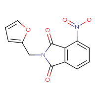 Chemical structure of 2-[(furan-2-yl)methyl]-4-nitro-2,3-dihydro-1H-isoindole-1,3-dione - CSSB00020600394