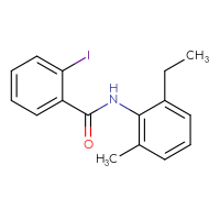 Chemical structure of N-(2-ethyl-6-methylphenyl)-2-iodobenzamide - CSSB00000580536