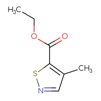 Chemical structure of ethyl 4-methyl-1,2-thiazole-5-carboxylate - CSSB00153470058