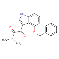 Chemical structure of 2-[4-(benzyloxy)-1H-indol-3-yl]-N,N-dimethyl-2-oxoacetamide - CSSB00020661308