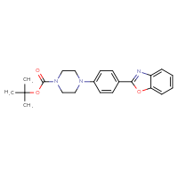 Chemical structure of tert-butyl 4-[4-(1,3-benzoxazol-2-yl)phenyl]piperazine-1-carboxylate - CSSB18698877124