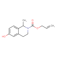 Chemical structure of prop-2-en-1-yl 6-hydroxy-1-methyl-1,2,3,4-tetrahydroisoquinoline-2-carboxylate - CSSB15063617802