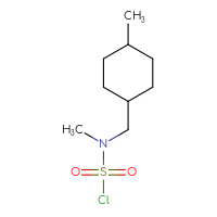 Chemical structure of N-methyl-N-[(4-methylcyclohexyl)methyl]sulfamoyl chloride - CSSB00155651745