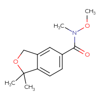 Chemical structure of N-methoxy-N,1,1-trimethyl-1,3-dihydro-2-benzofuran-5-carboxamide - CSSB02966435116