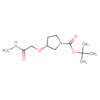 Chemical structure of tert-butyl (3R)-3-[(methylcarbamoyl)methoxy]pyrrolidine-1-carboxylate - CSSB00114090826