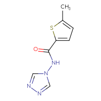 Chemical structure of 5-methyl-N-(4H-1,2,4-triazol-4-yl)thiophene-2-carboxamide - CSSB00015830475