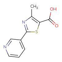 Chemical structure of 4-methyl-2-(pyridin-3-yl)-1,3-thiazole-5-carboxylic acid - CSSB00011202894
