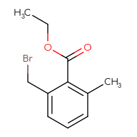 Chemical structure of ethyl 2-(bromomethyl)-6-methylbenzoate - CSSB00020640584